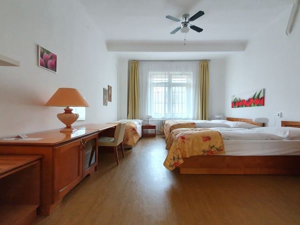 Čtyřlůžkový pokoj se sdílenou koupelnou